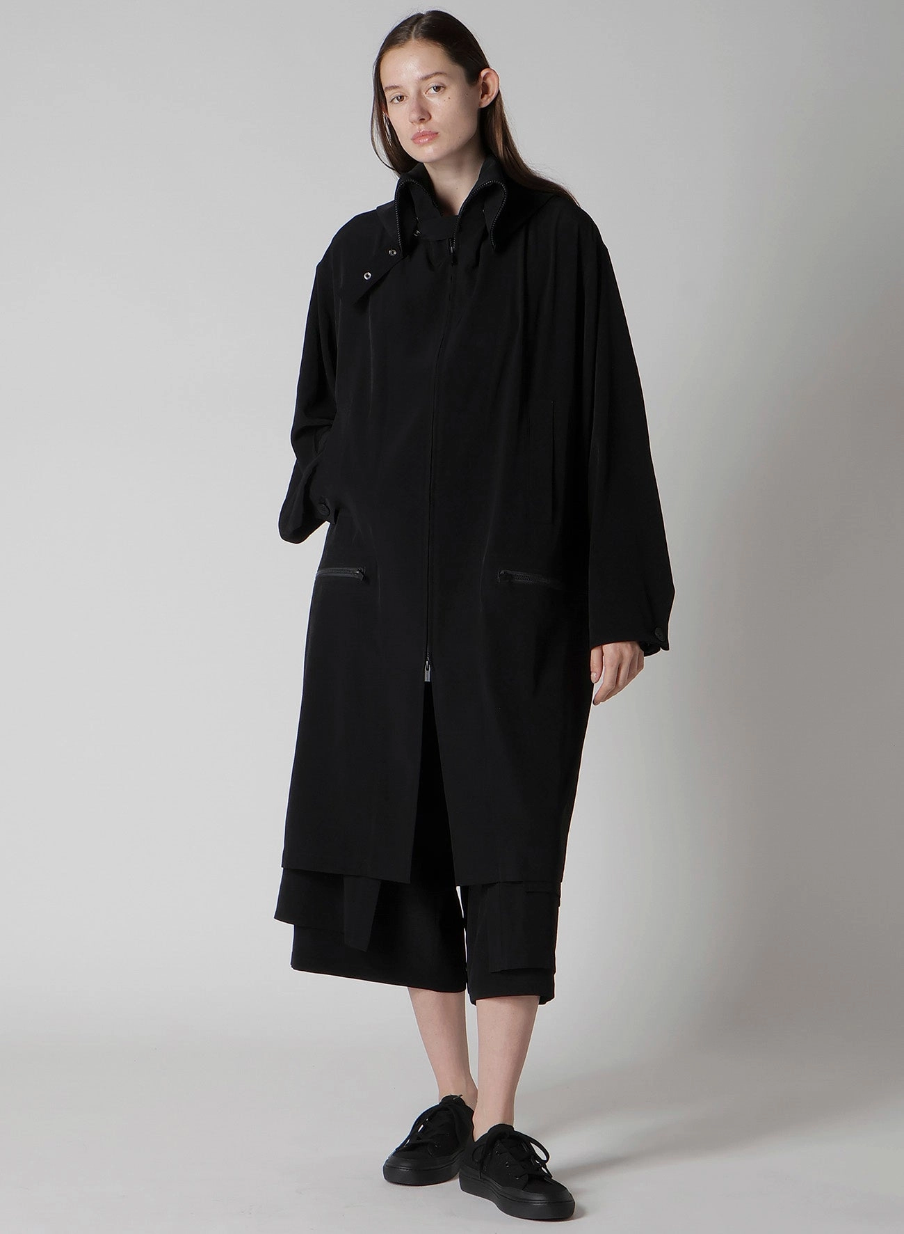 Temperature Regulating Fabric Simple Utility TA/PE CREPE DE CHINE F BUTTON WRAP PANTS