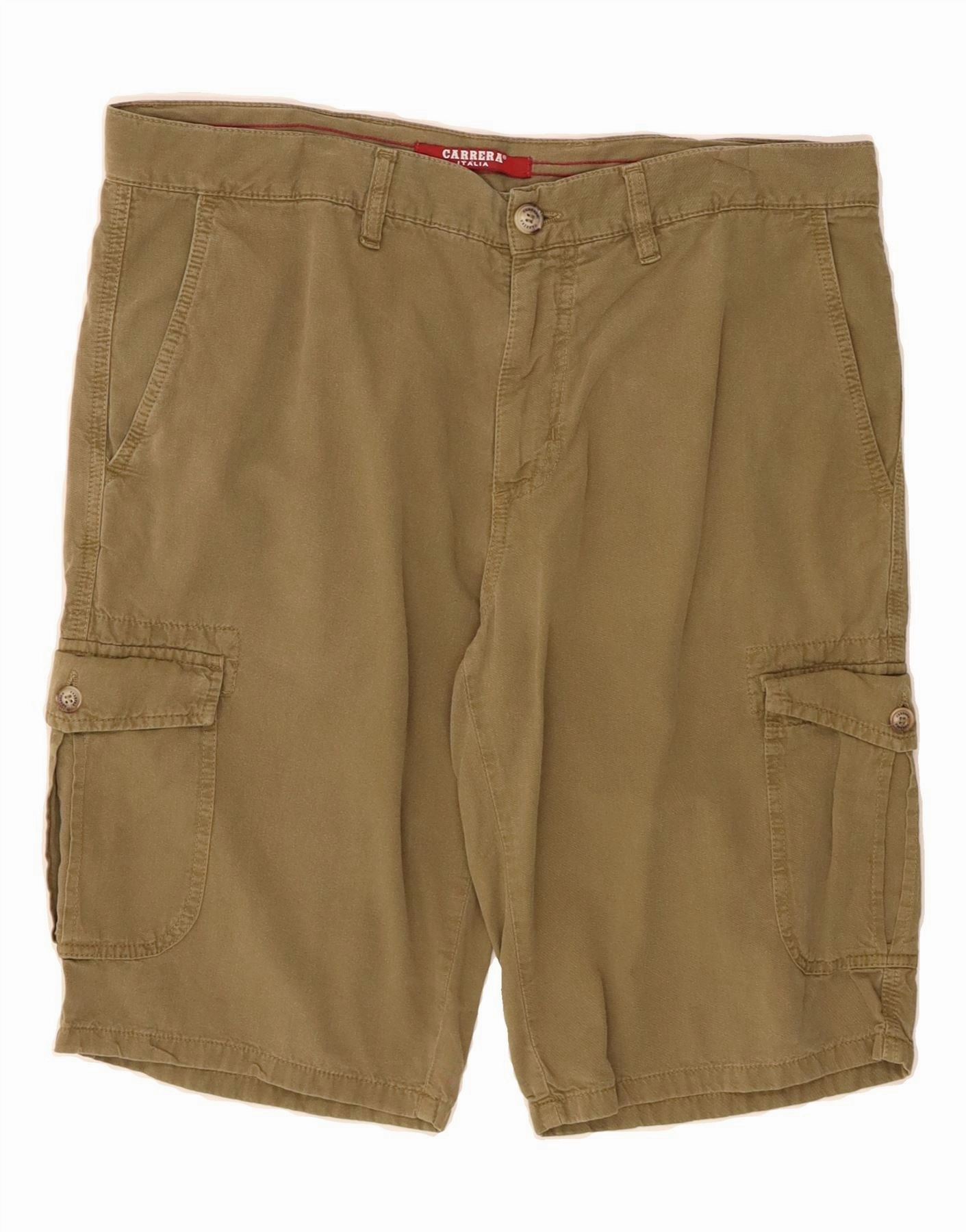 CARRERA Mens 618 Regular Cargo Shorts IT 50 Large W34  Khaki Cotton romper