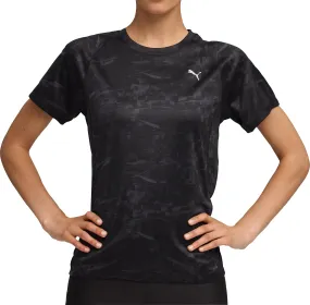 Cool and Relaxed RecycledBlend Puma Velocity Short Sleeve Womens Running Top - Black
