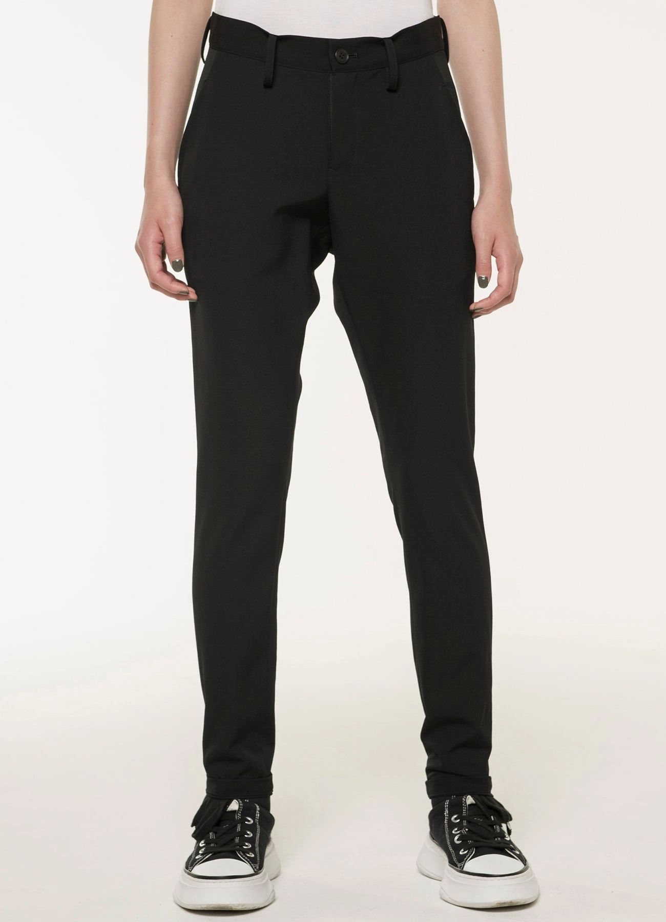 Standard W/Gabardine Slim Pants Non Clip Trendy Waist