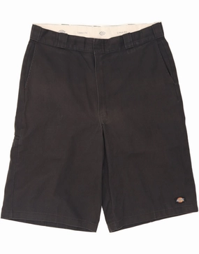 DICKIES Mens Loose Fit Chino Shorts W38 XL Black Polyester Outdoor Comfort Workout Ready Design
