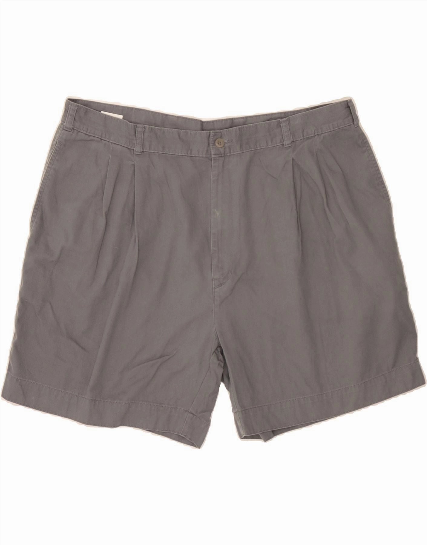 DOCKERS Mens High Waist Chino Shorts W42 2XL Grey Cotton Easy Days Summer Ready