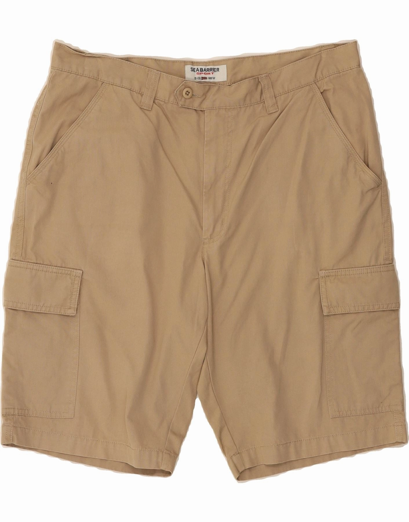 SEA BARRIER Mens Cargo Shorts IT 54 2XL W38  Beige Cotton Warm Day