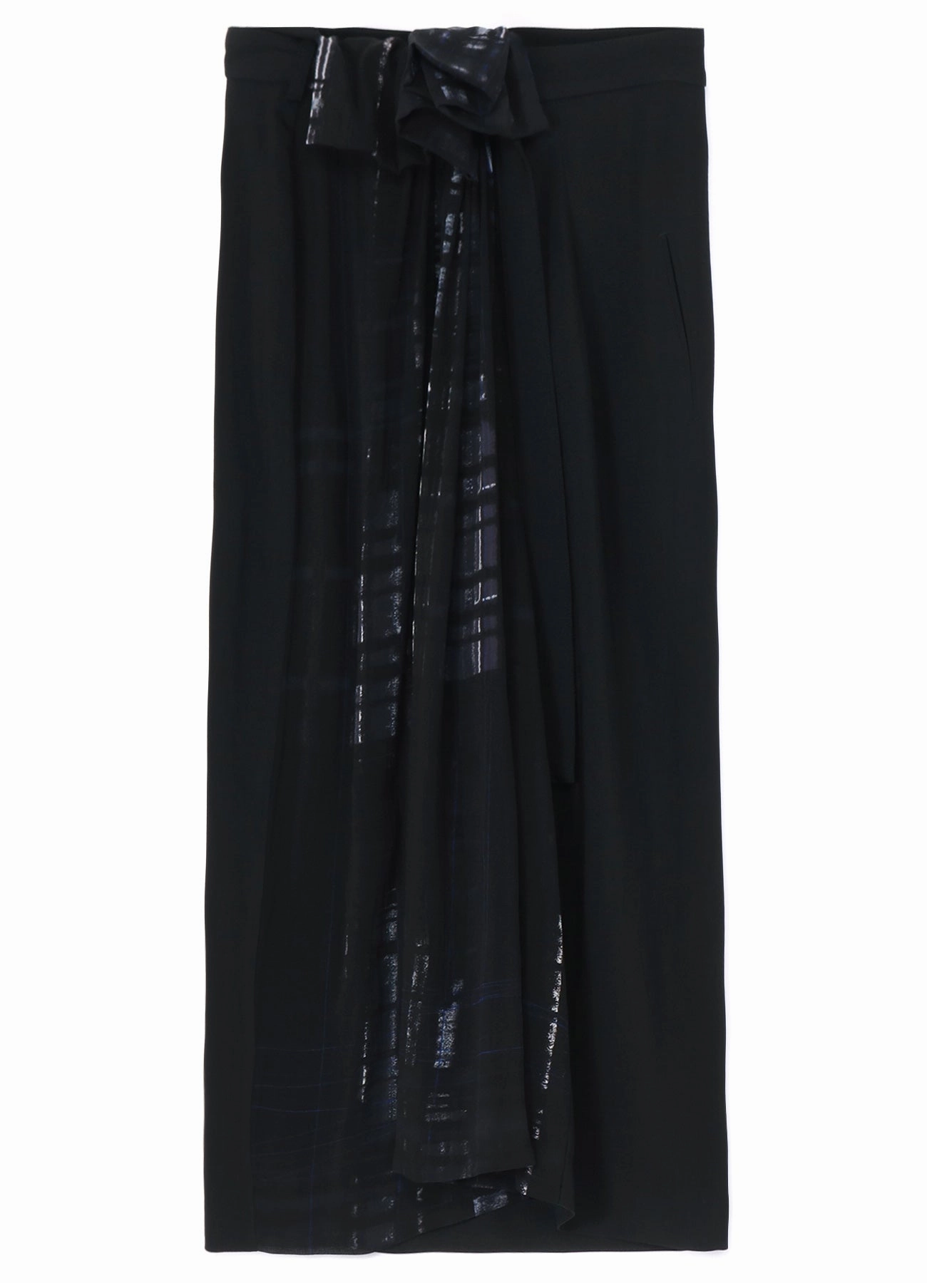 Tapered leg Abrasion Proof Reinforcements HAND PAINTED PLAID PRINT DOUBLE BELTED SKIRT