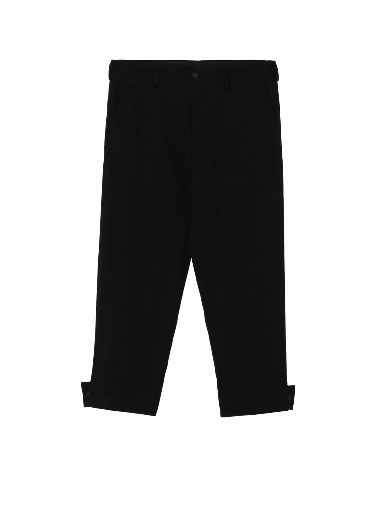 WOOL GABARDINE BELTED HEM PANTS LowProfileWaistband Simple Comfort