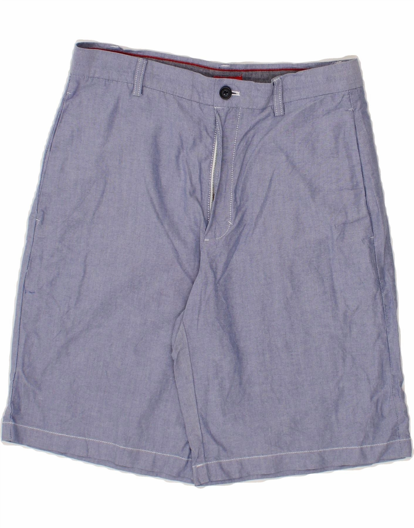 IZOD Mens Chino Shorts W32 Medium  Blue Cotton prom night