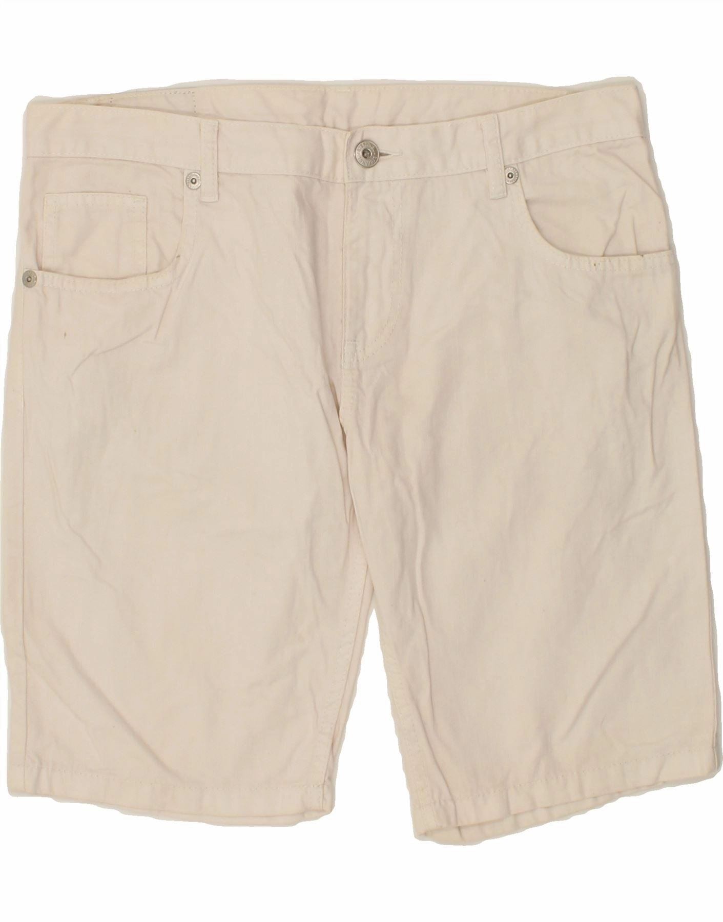 STEFANEL Mens Denim Shorts IT 50 Large W34  White Cotton water sports gear
