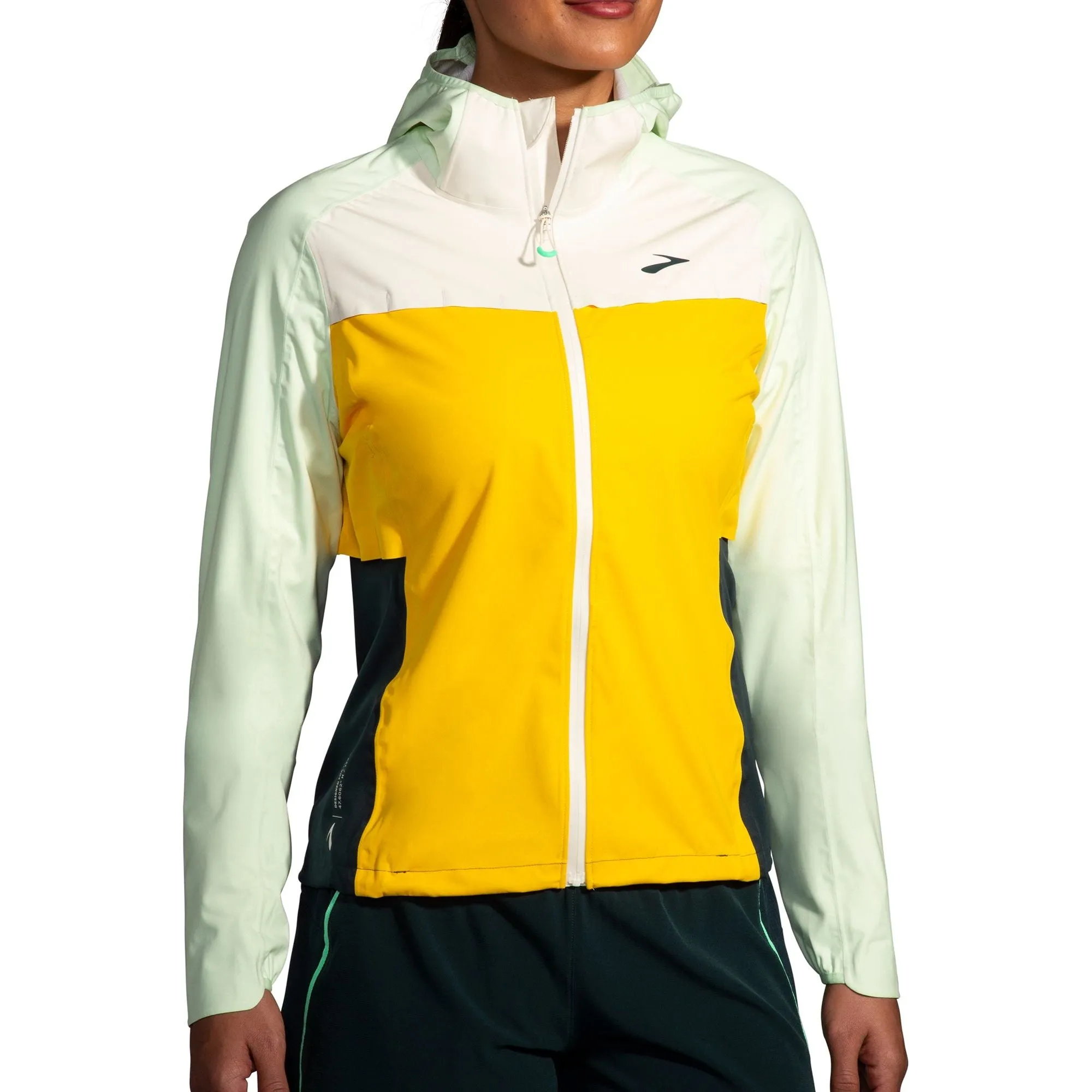 Brooks High Point Waterproof Womens Running Jacket - Yellow Casual Comfort Warning