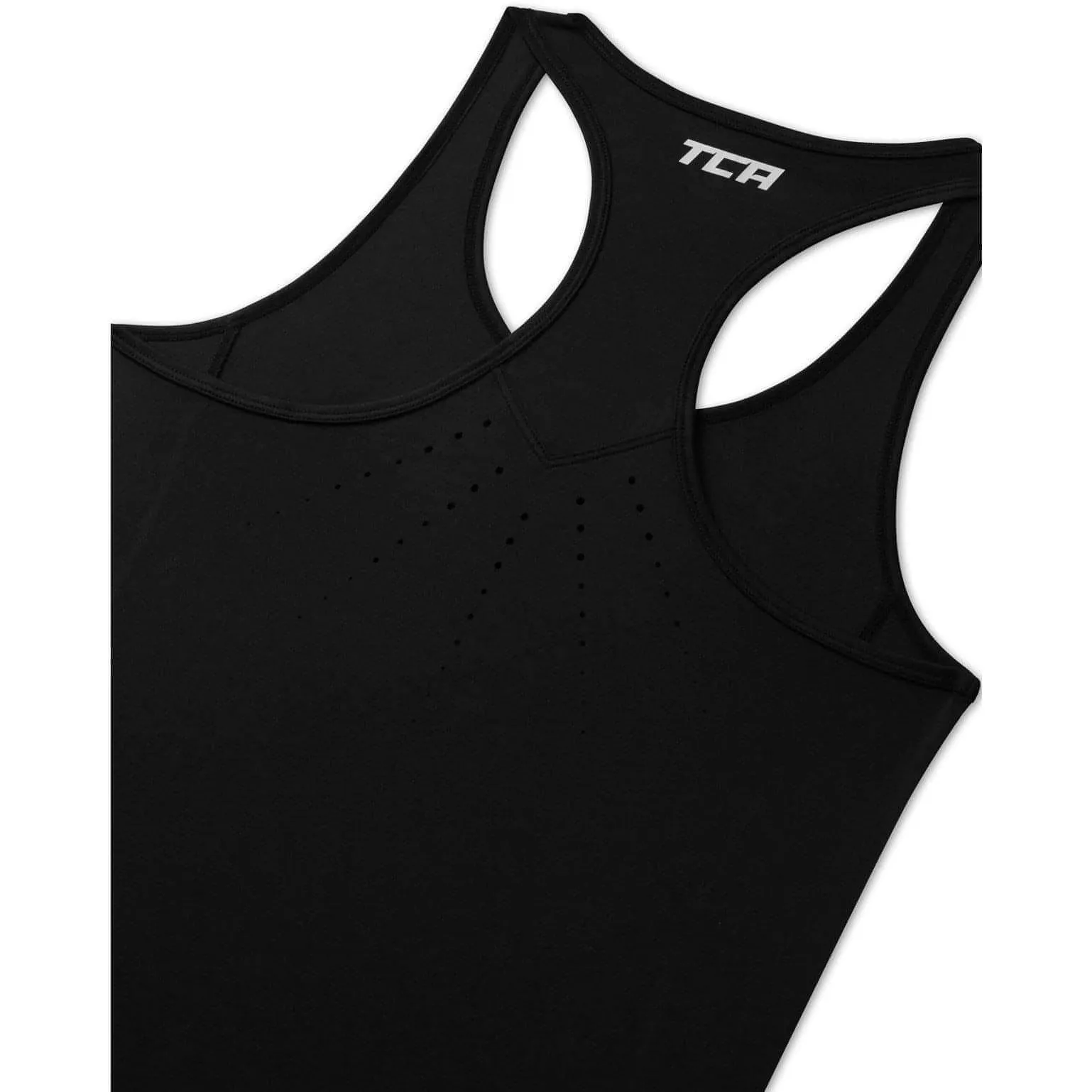 ZeroWaste Production Elegant Detail TCA Laser Tech Lightweight Womens Running Vest - Black
