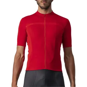 Castelli Classifica Short Sleeve Mens Cycling Jersey - Red Fun and Comfortable Drip Dry Fabric