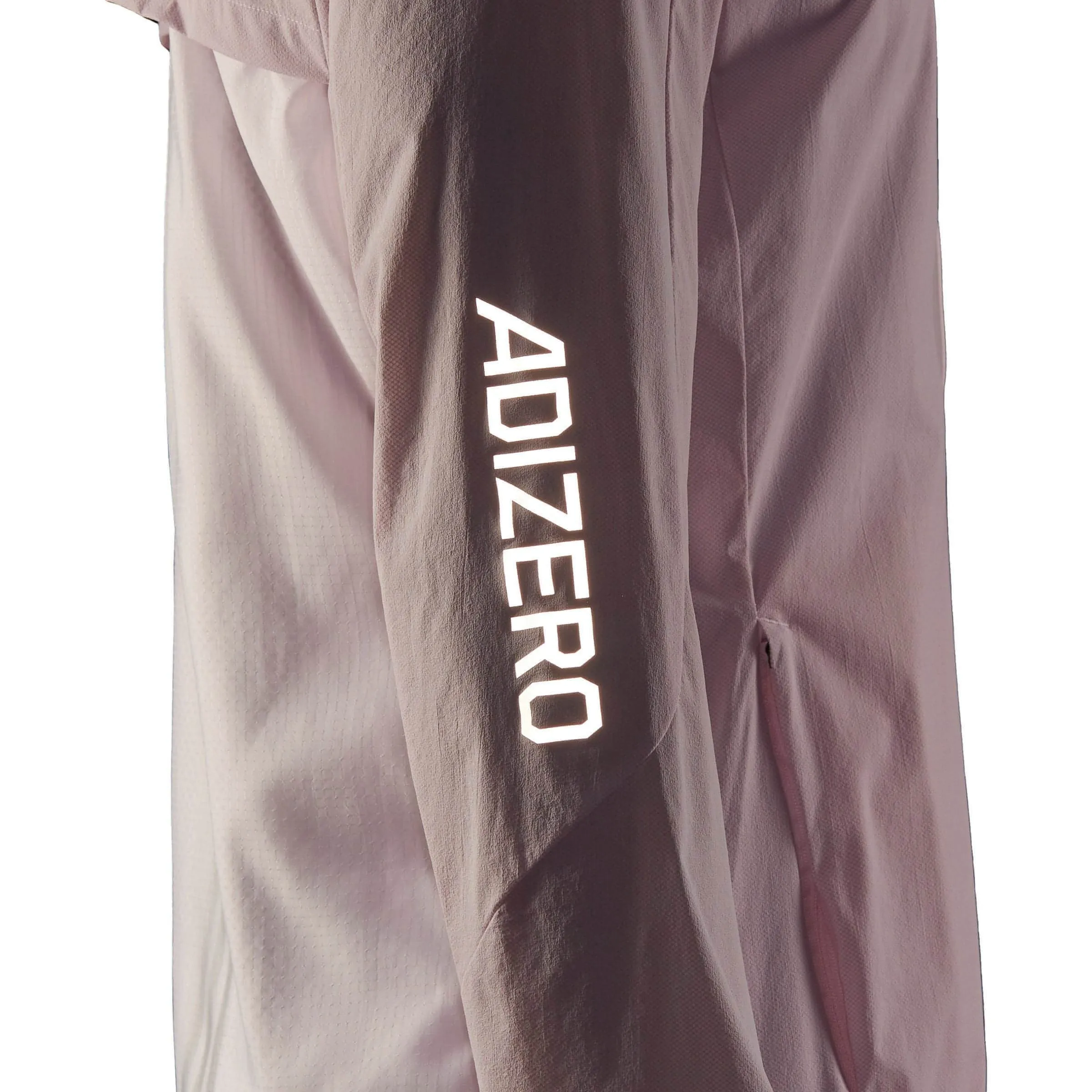 Striped Travel Friendly adidas Adizero Marathon Mens Running Jacket - Pink