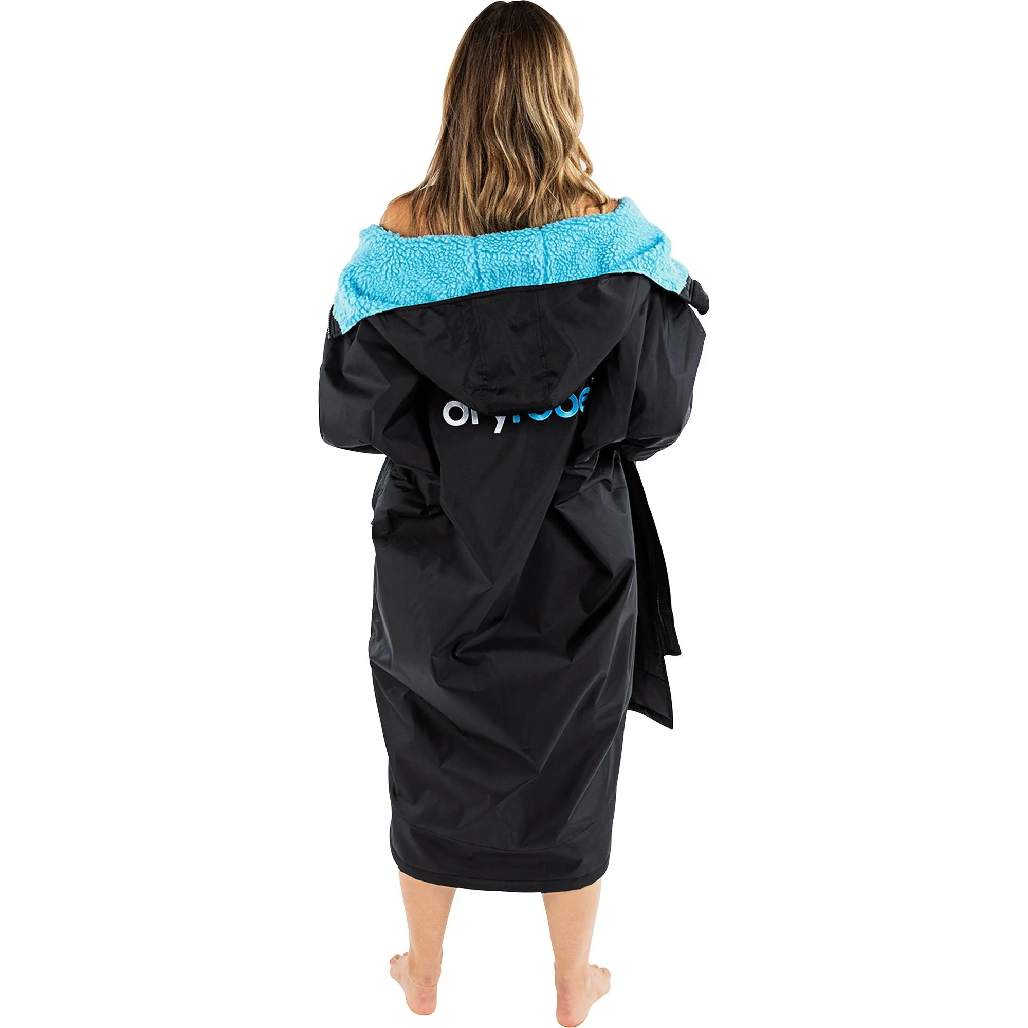 Everyday Rest Mode Dryrobe Advance Long Sleeve Changing Robe - Black/blue