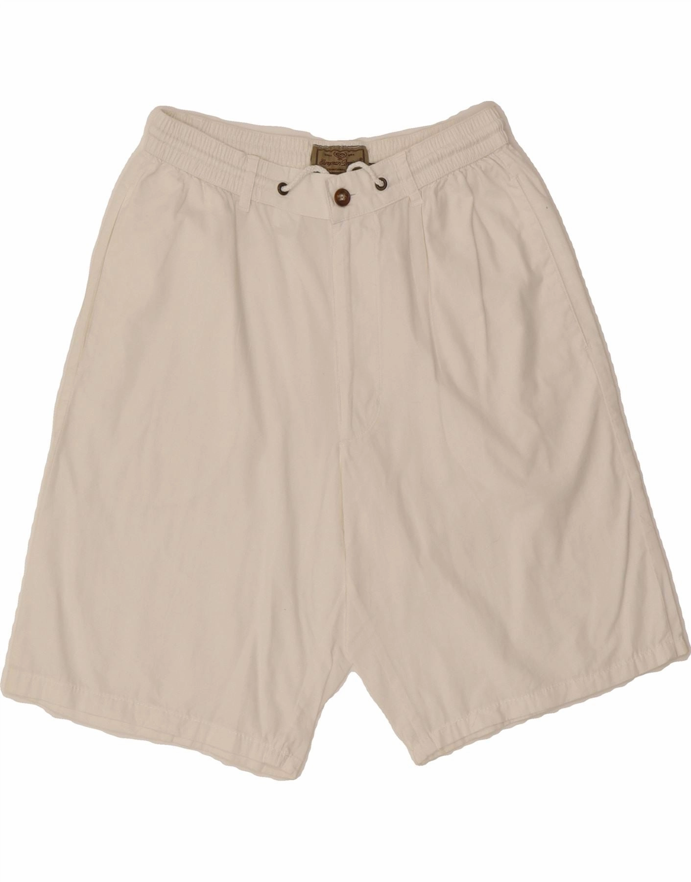 EUROPEAN PROJECT Mens Chino Shorts Medium W32 White Cotton LightweightFabric Flexible Fit Wear