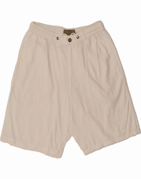 EUROPEAN PROJECT Mens Chino Shorts Medium W32 White Cotton LightweightFabric Flexible Fit Wear