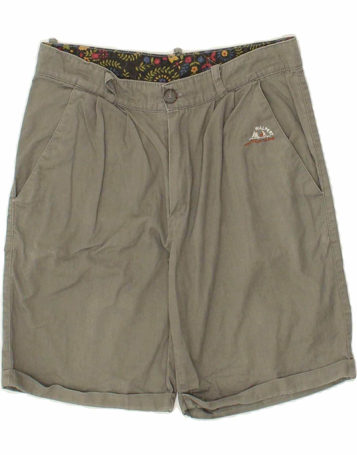 VINTAGE Mens Chino Shorts IT 46 Small W29  Grey Cotton Effortless Movement