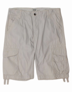 LEVI'S Mens Cargo Shorts W36 Large  Grey Cotton Warm Day Eco Friendly Dye Process