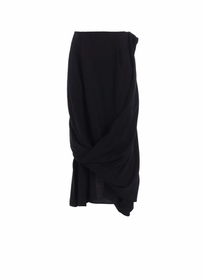 MILLED GABARDINE TWIST SKIRT Urban appeal Stretchable Waist