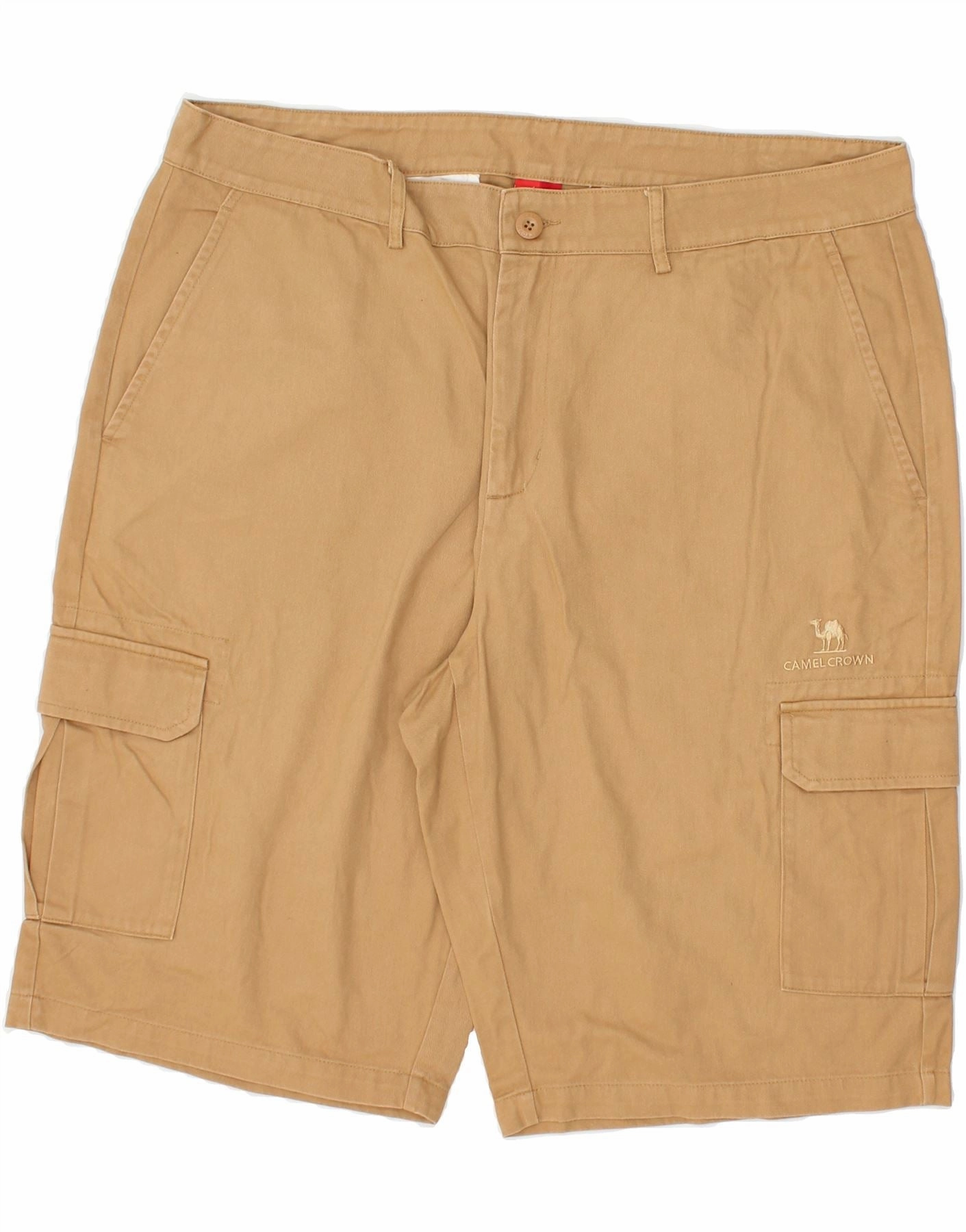 CAMEL CROWN Mens Cargo Shorts W40 XL Beige Cotton Sun Protection