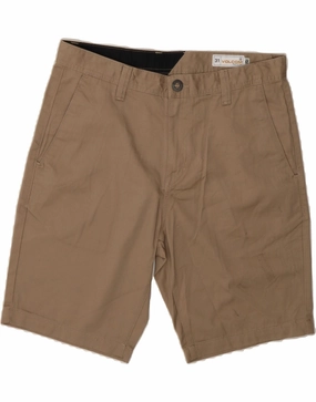 Casual Flex Fit VOLCOM Mens Chino Shorts W31 Medium  Brown Cotton