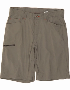 L.L.BEAN Mens Cargo Shorts W32 Medium Grey Nylon Comfortable Design