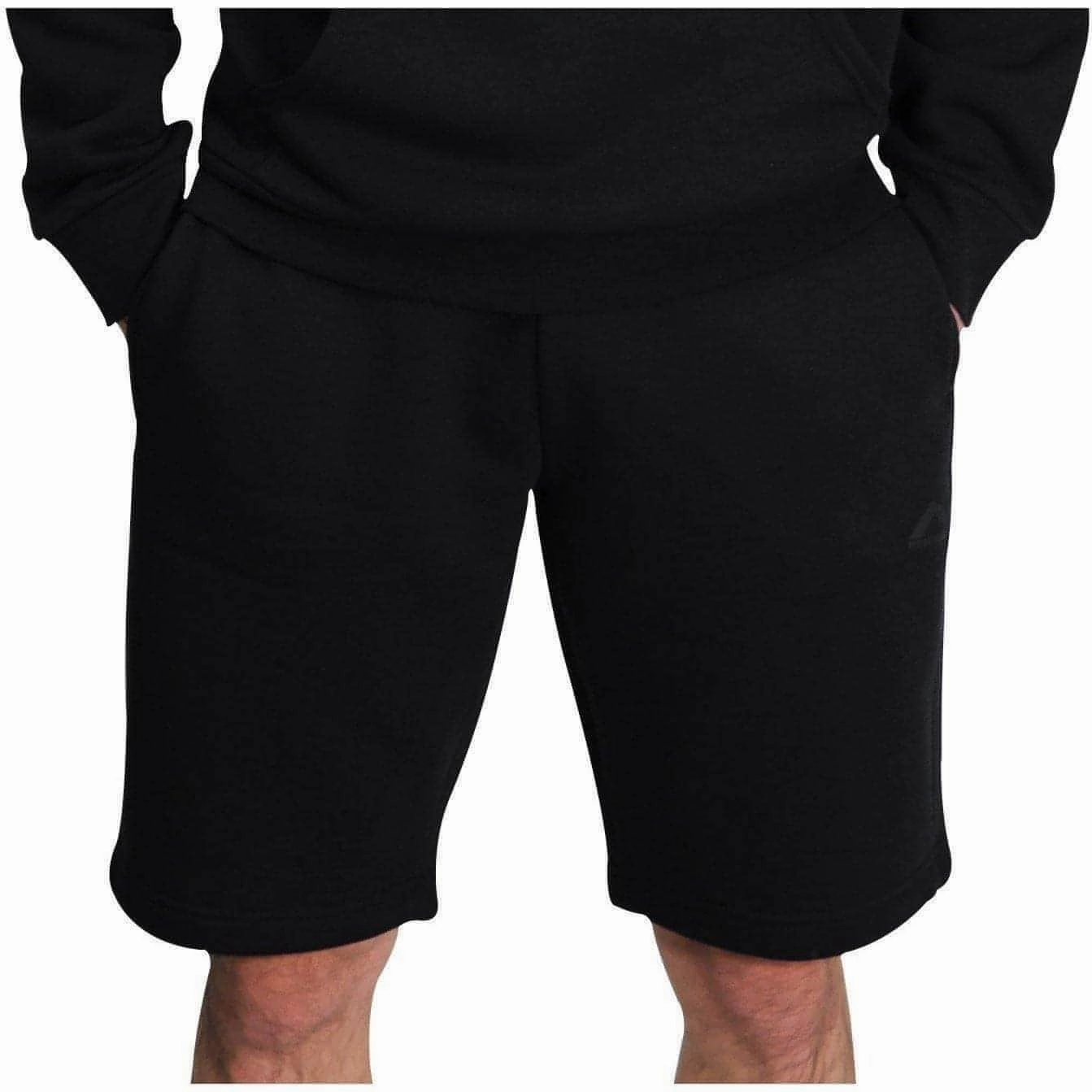 More Mile Vibe Fleece Mens Sweat Shorts - Black On The Go