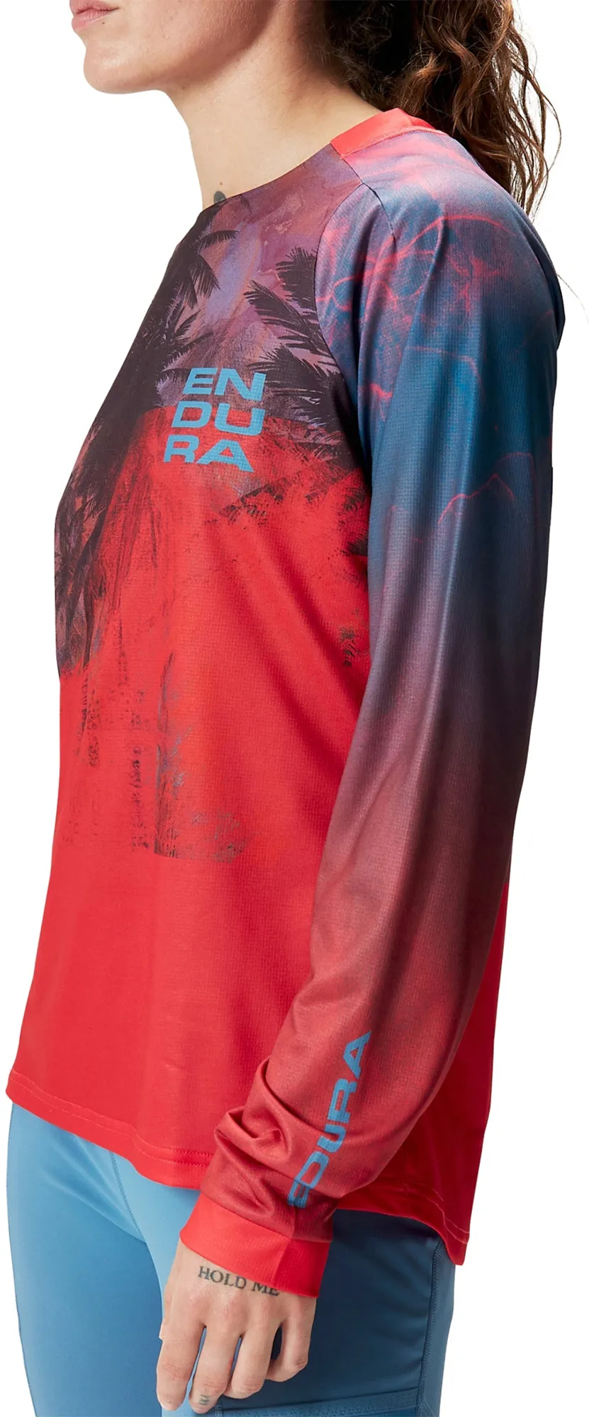 Effortless Fashion Endura Tropical Long Sleeve Womens Cycling Jersey - Red