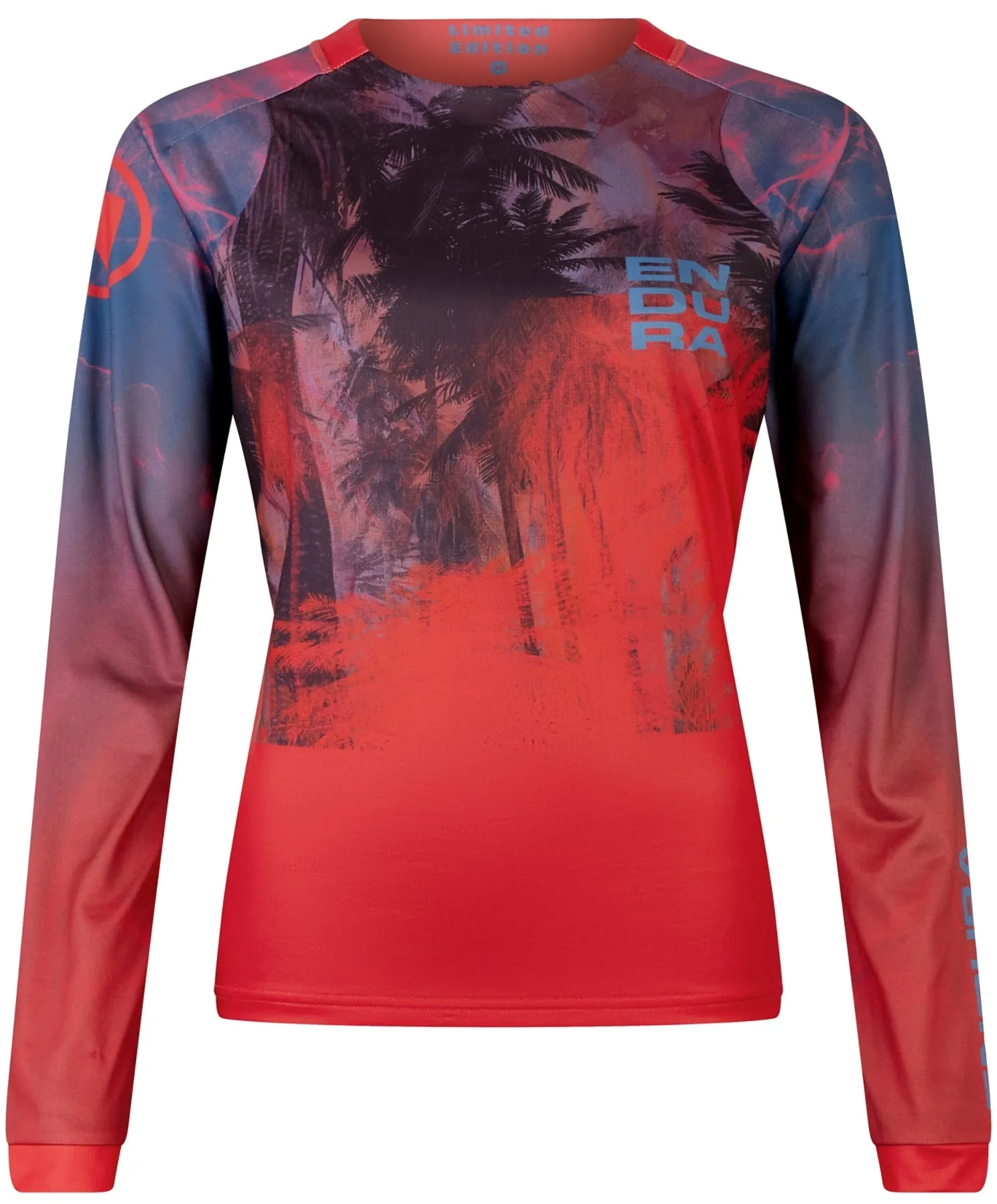 easy to pair Wrinkle Resistant Material Endura Tropical Long Sleeve Womens Cycling Jersey - Red
