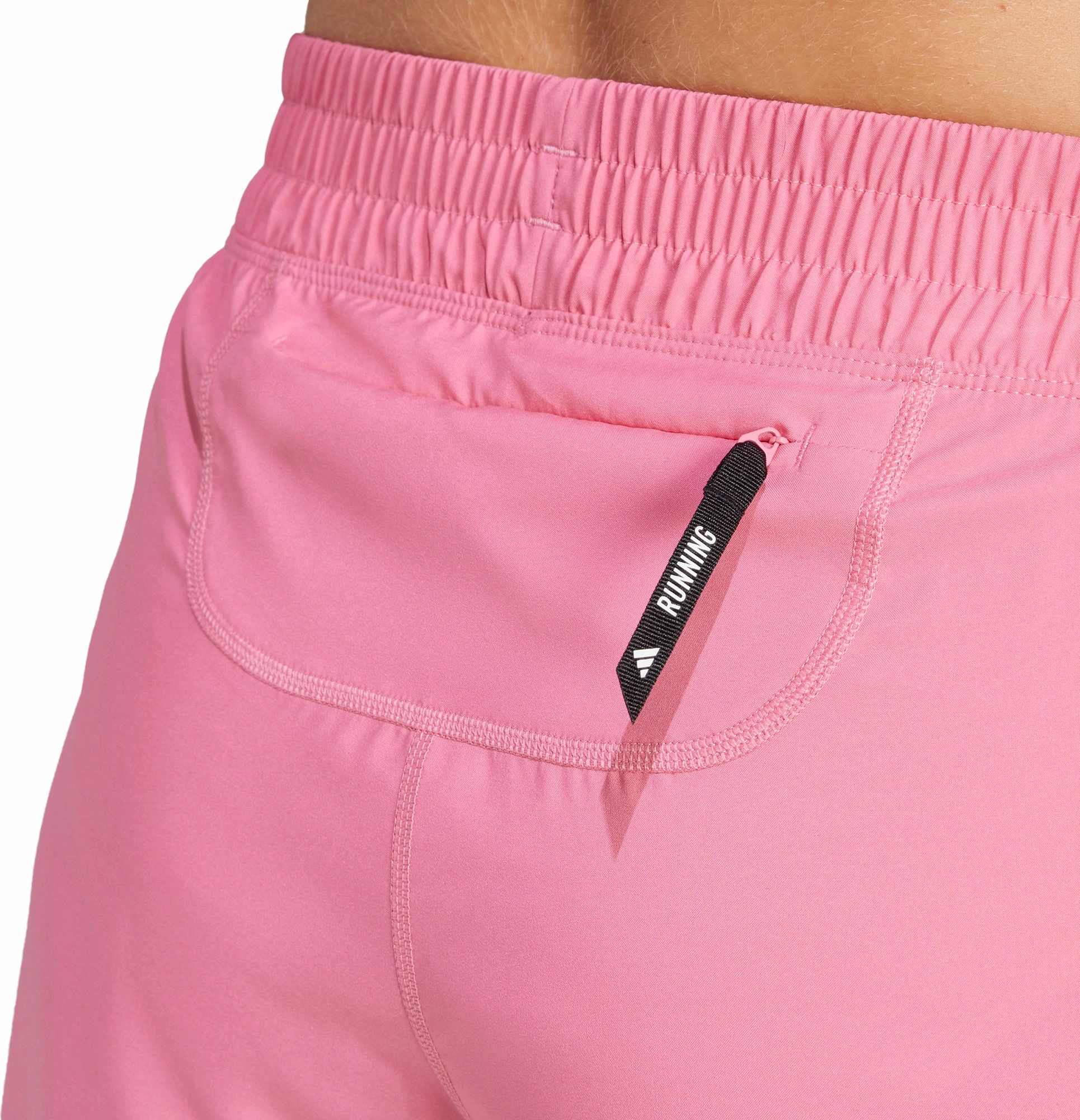 Quick Adjust Toggles adidas Own The Run 3 Inch Womens Running Shorts - Pink