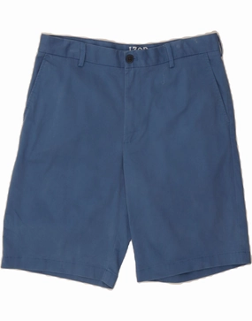 IZOD Mens Casual Shorts W32 Medium  Blue Cotton Outdoor Style