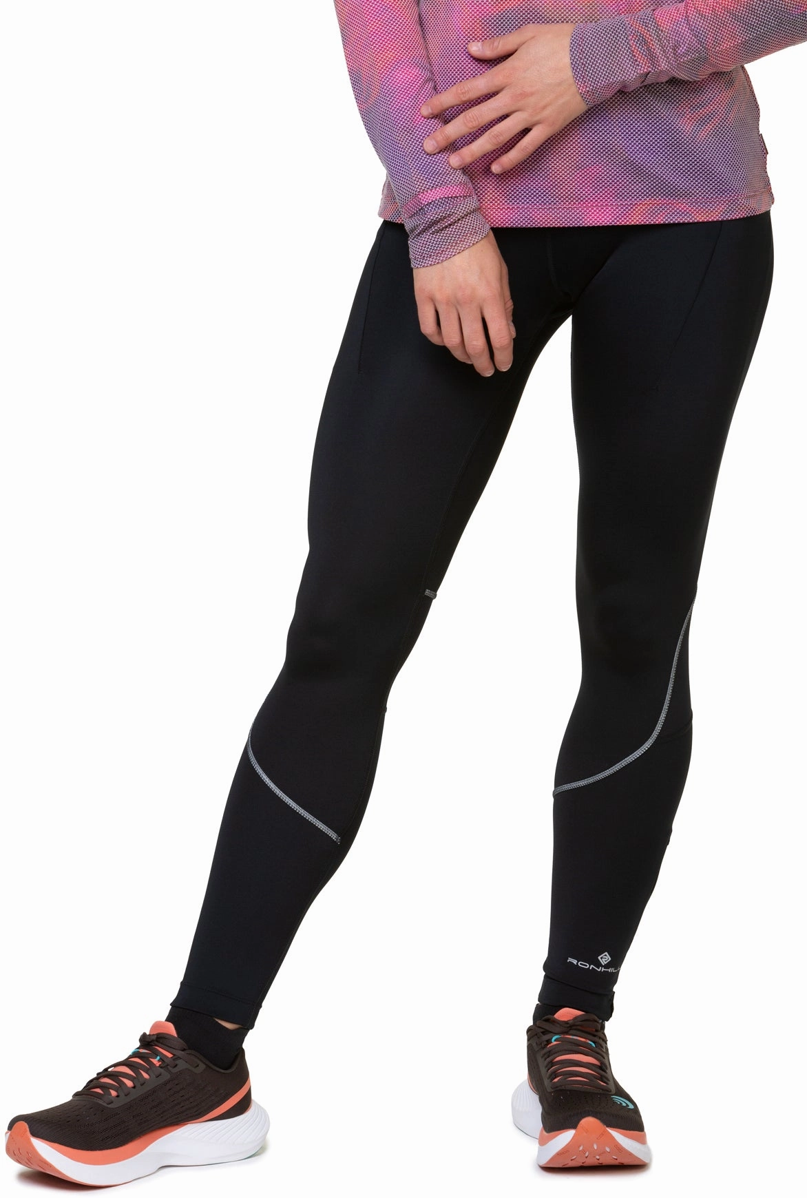 Breath Flow Minimal Fit Ronhill Tech Paragon Womens Long Running Tights - Black