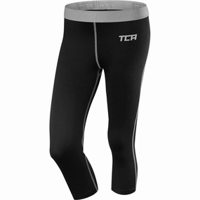 Daily Routine Luxury Choice TCA Pro Performance Endurance Womens 3/4 Capri Running Tights - Black