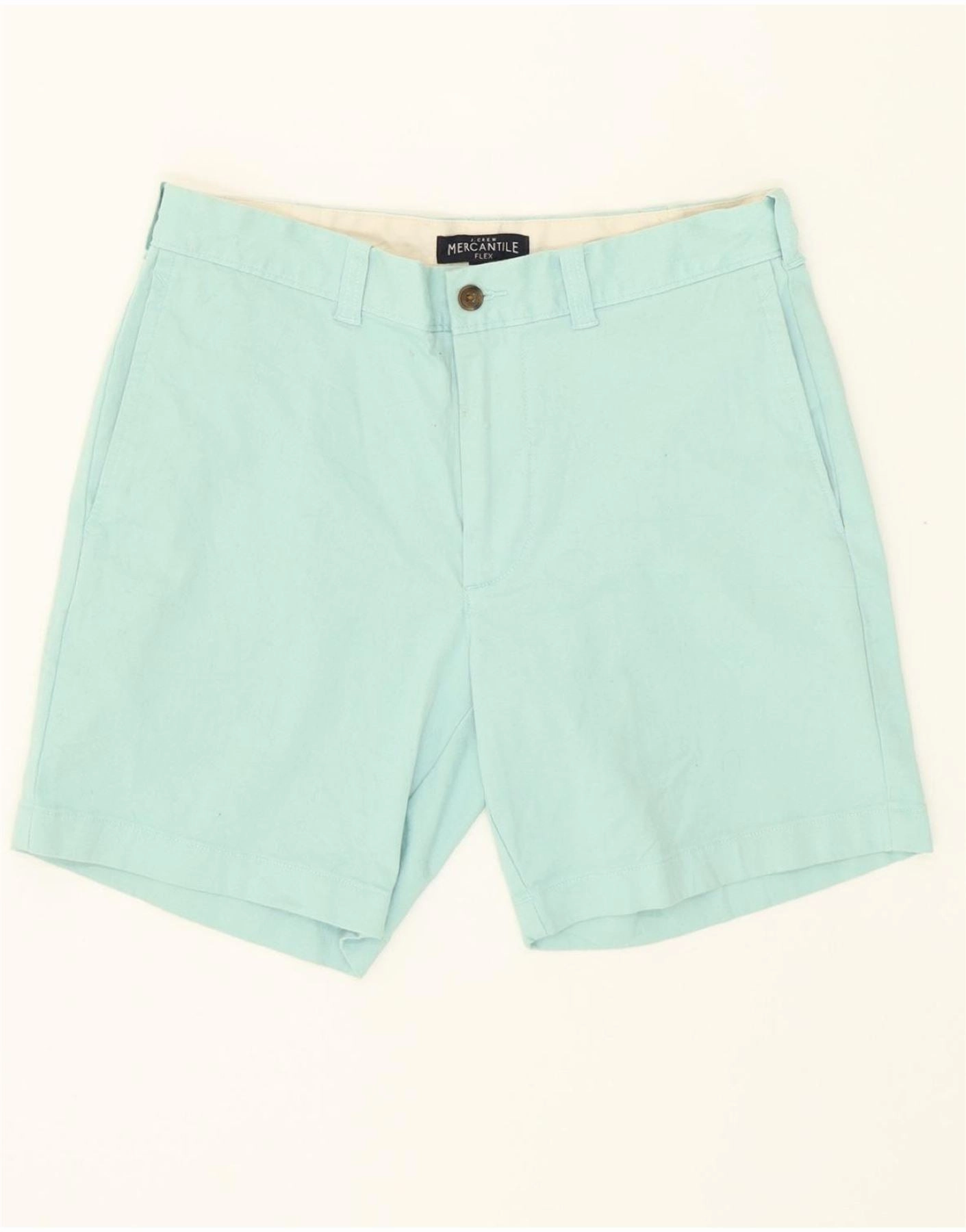 Cool Fit J. CREW Mens Mercantile Flex Chino Shorts W30 Medium Blue Cotton
