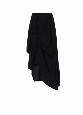 Flexible Seam BreathableMeshLining STRIPE IRREGULAR HEM SKIRT