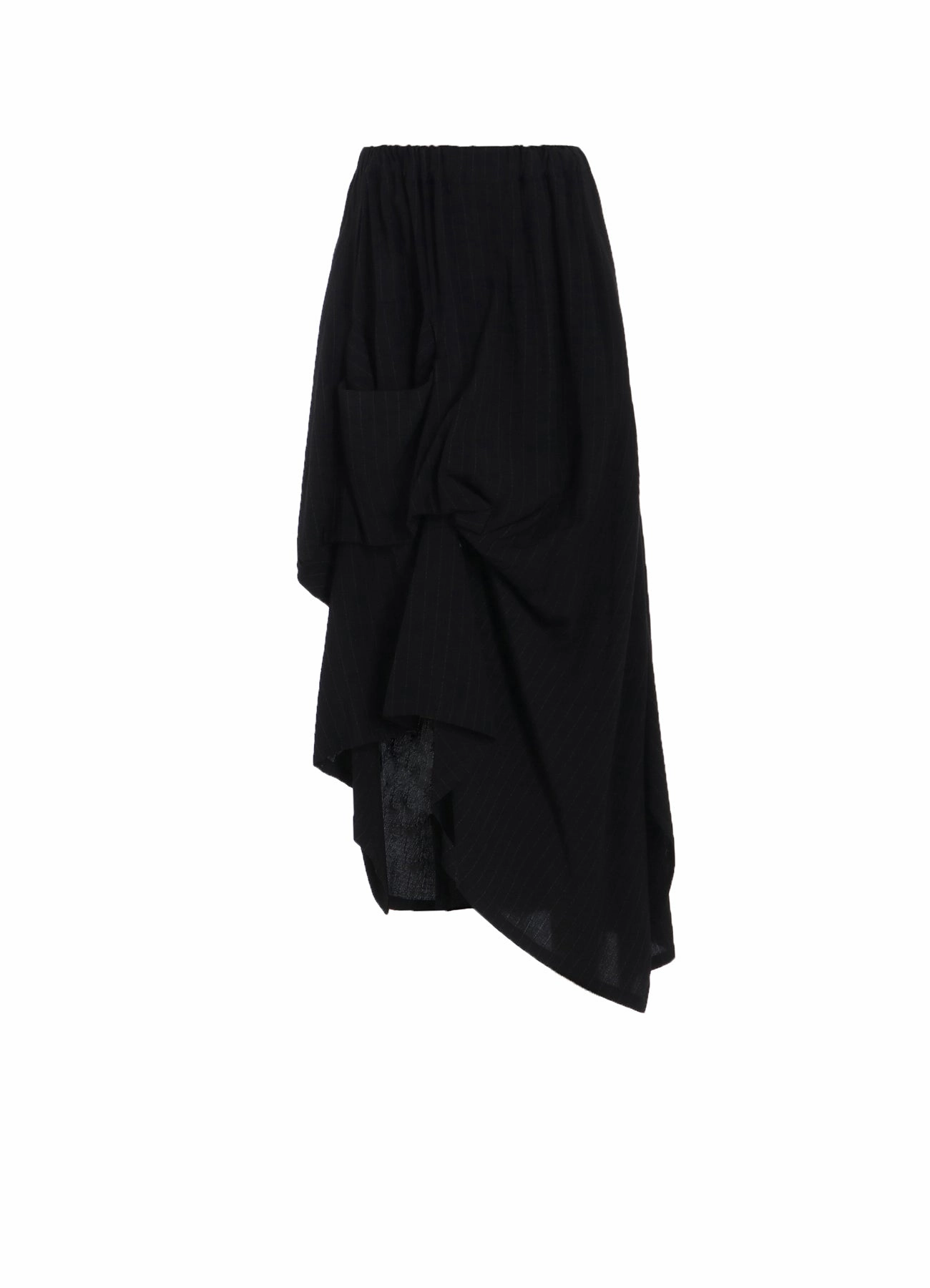 Flexible Seam BreathableMeshLining STRIPE IRREGULAR HEM SKIRT