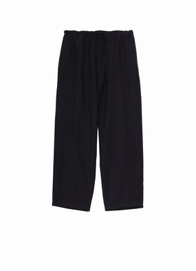 Comfort Focused STRIPED SERGE WIDE-LEG DRAWSTRING PANTS
