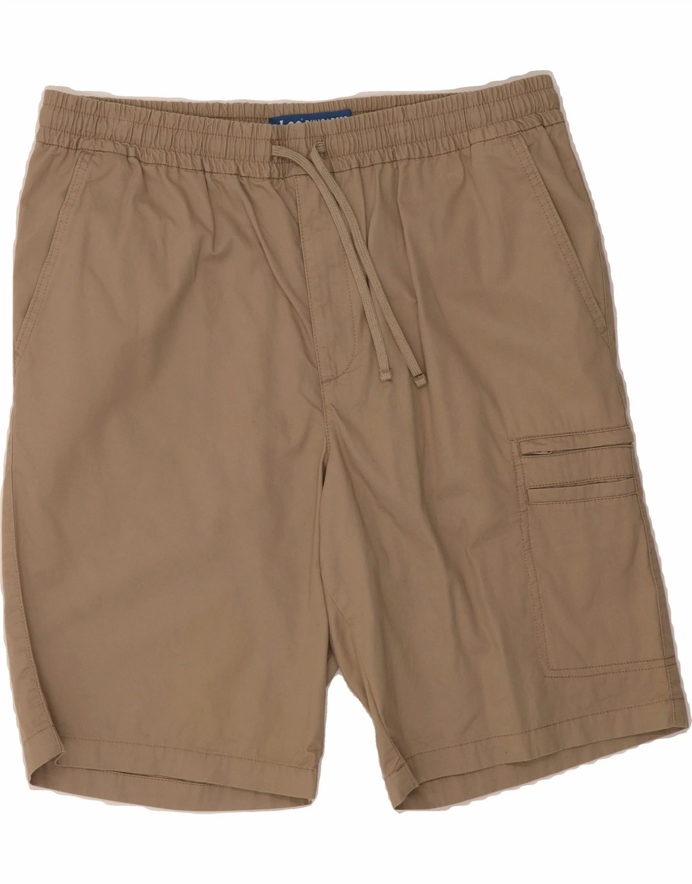 Four Way Stretch Flex Wear LEE Mens Dungarees Cargo Shorts W38 XL Beige Cotton