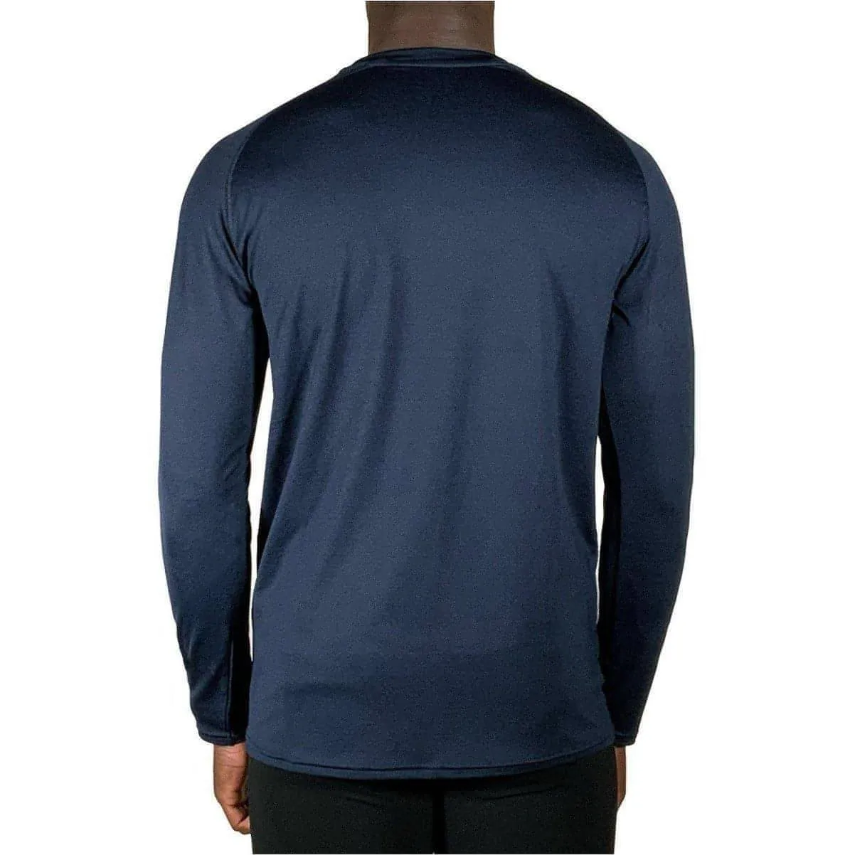Garment Dyed More Mile Train To Run Mens Long Sleeve Running Top - Blue