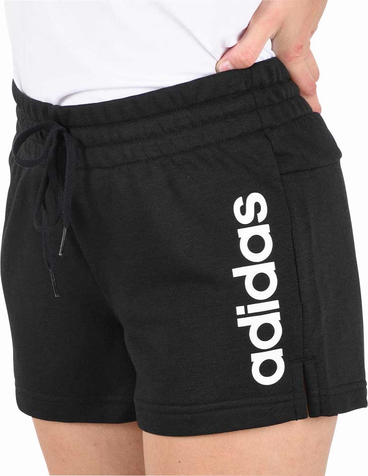 adidas Essentials Slim Logo Womens Training Shorts - Black Casual Active