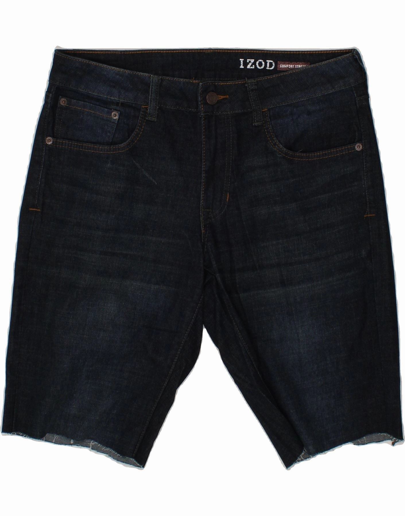 IZOD Mens Comfort Fit Denim Shorts W32 Medium Navy Blue Cotton souvenir item Christmas gift