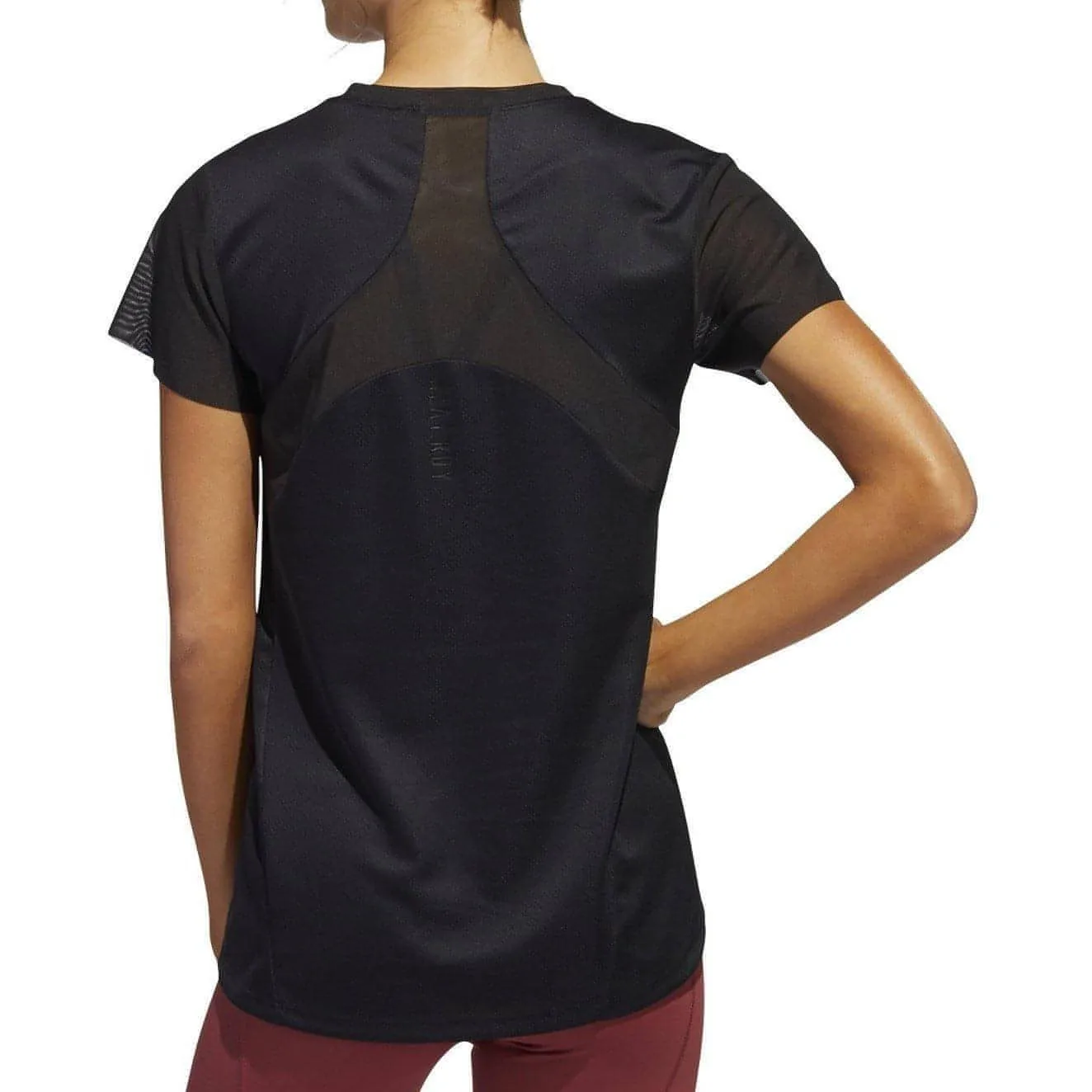 adidas HEAT.RDY Short Sleeve Womens Training Top - Black Classic Crew Neck