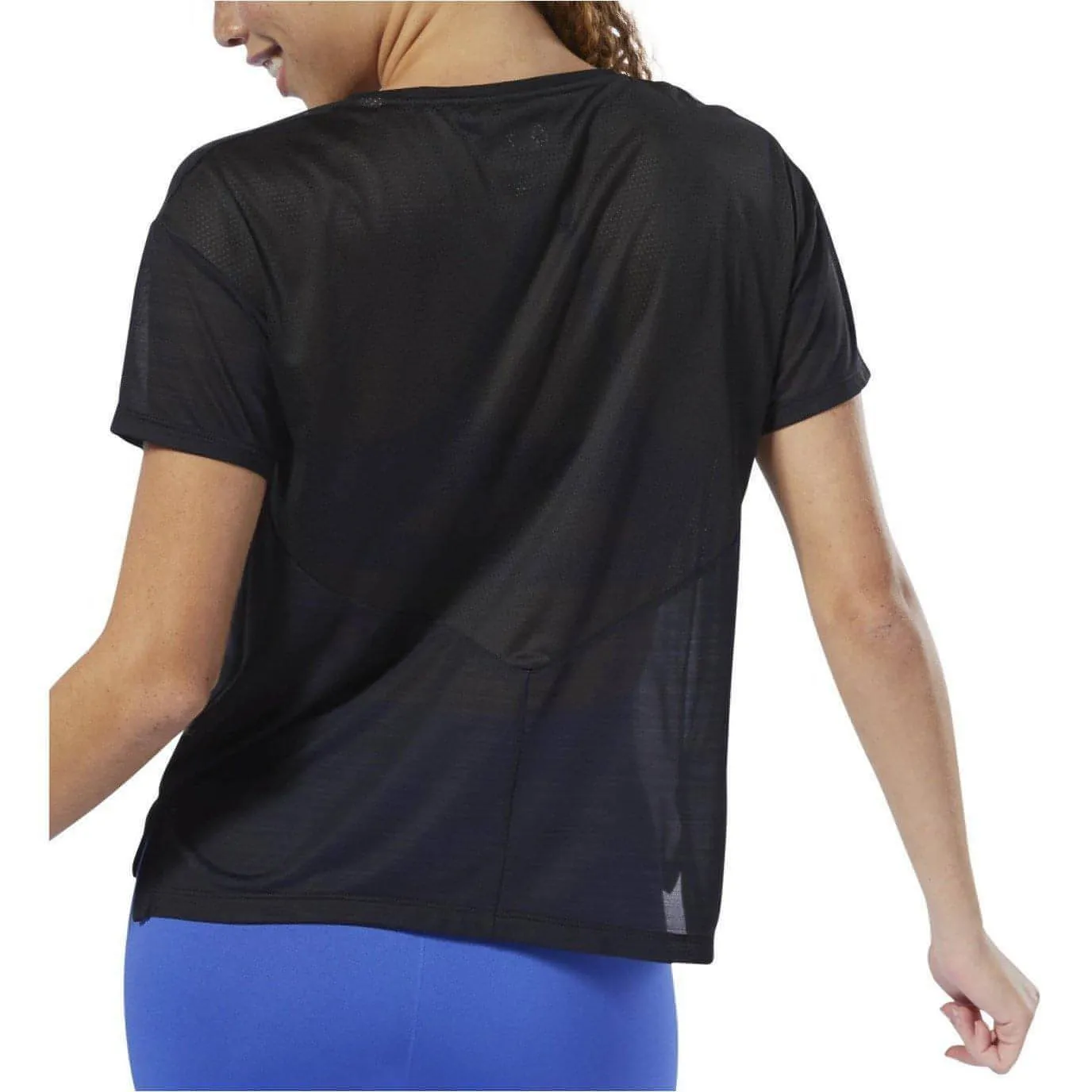 Reebok Workout Ready Activchill Short Sleeve Womens Training Top - Black short sleeved Feminine Fit