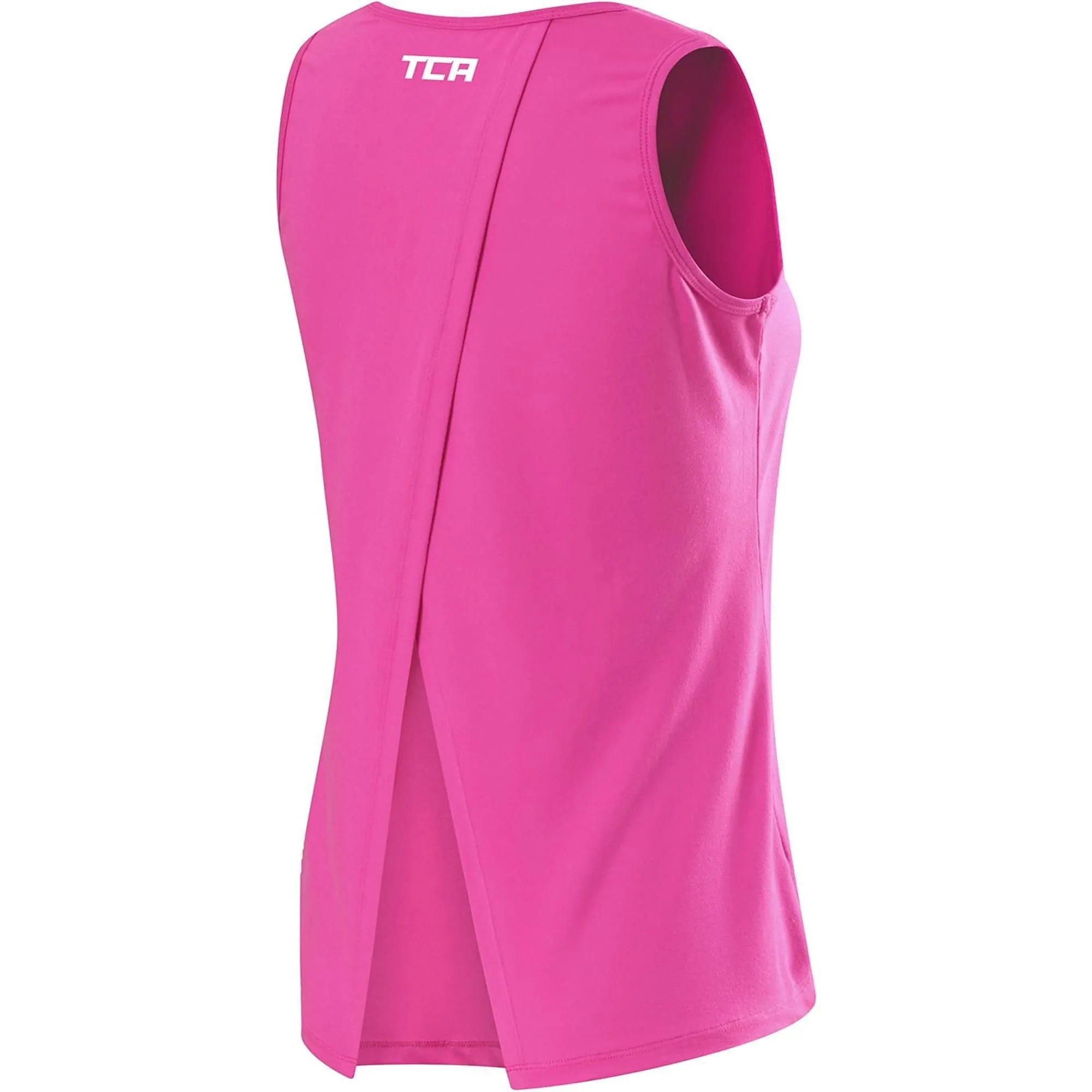 TCA Crossback Cooling Womens Training Vest Tank Top - Pink Reinforced Collar