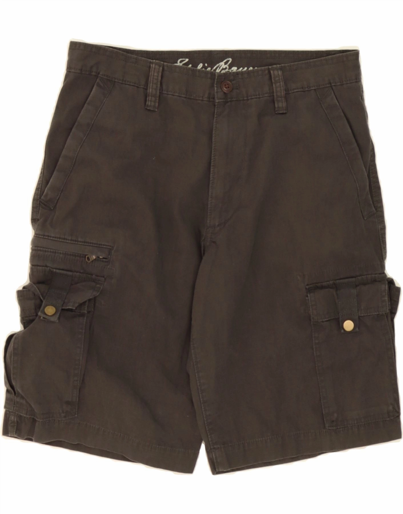 EDDIE BAUER Mens Cargo Shorts W32 Medium Grey Cotton Quick Fit Abrasion Resistant Material