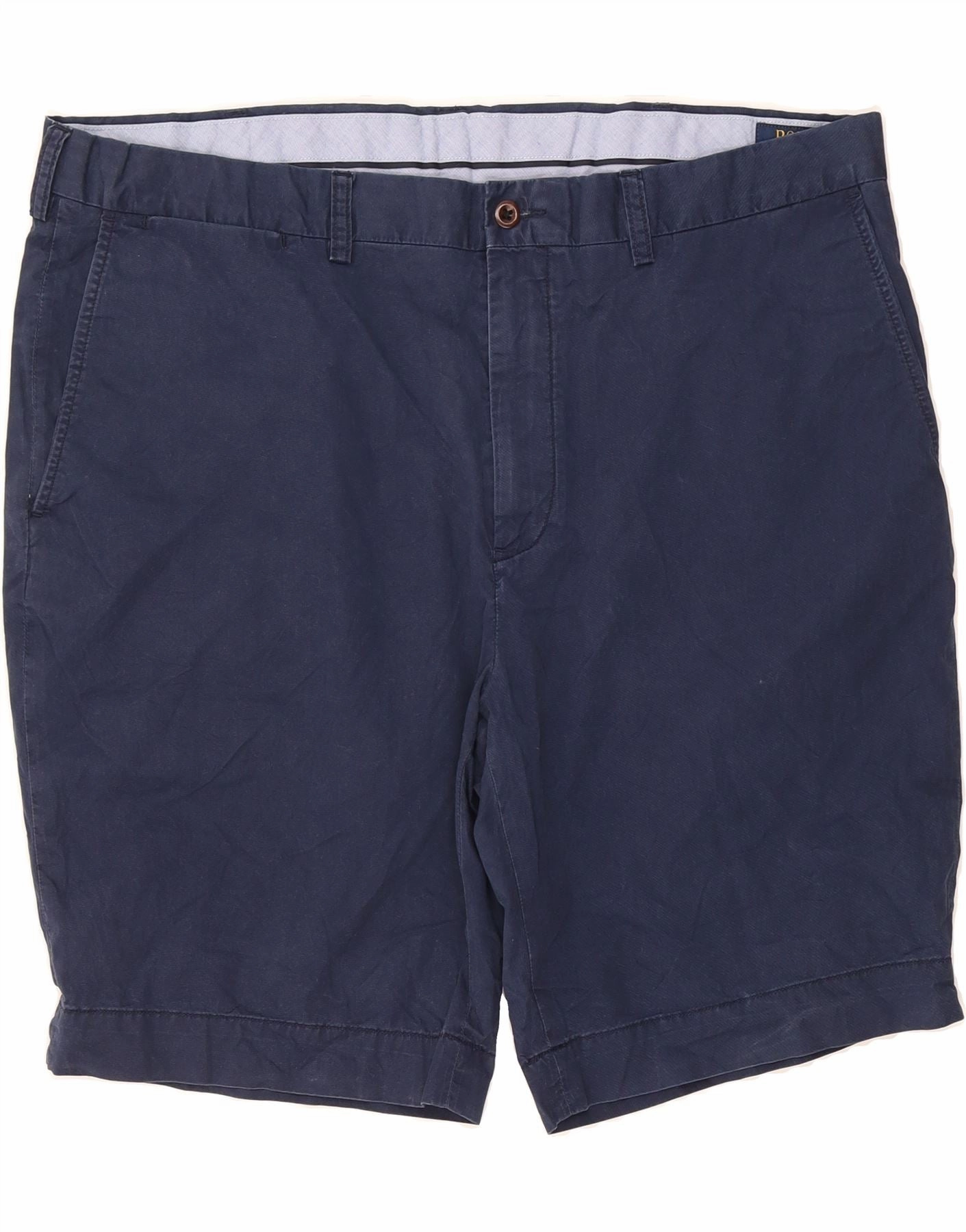 Quick Action POLO RALPH LAUREN Mens Classic Fit Chino Shorts W42 2XL Navy Blue Cotton