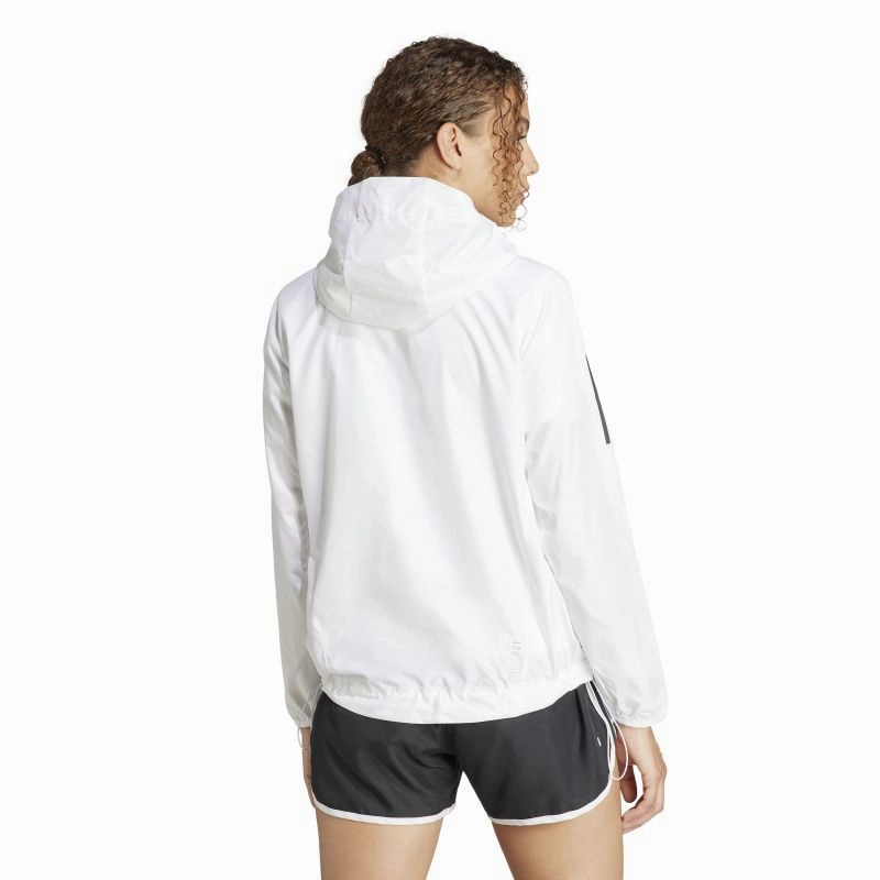 Adidas Womens Own The Run Jacket Stretchable Material Embroidered Logo