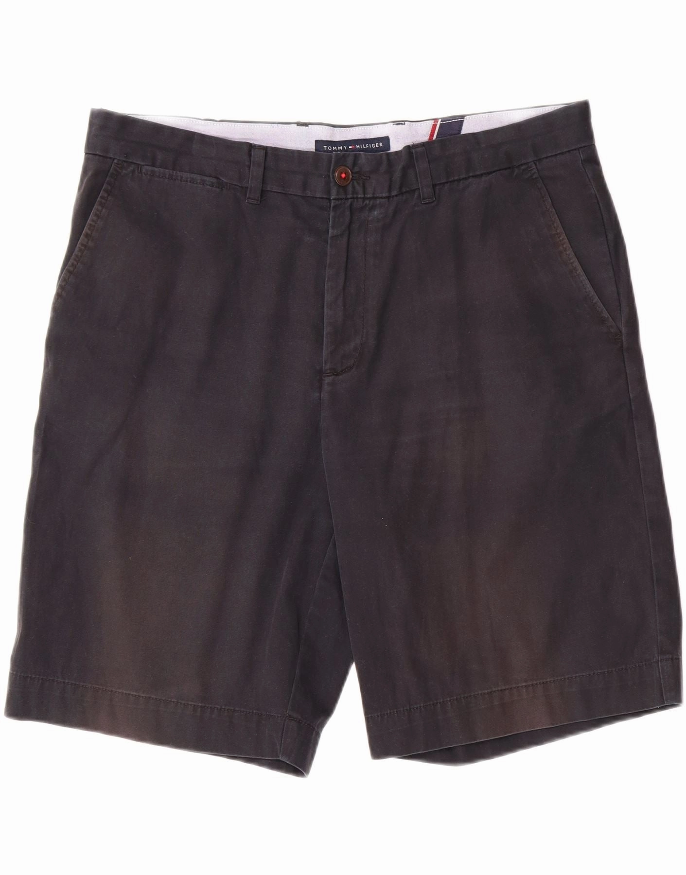 picnic clothes Holiday Wear TOMMY HILFIGER Mens Classic Fit Chino Shorts W36 Large Navy Blue Cotton