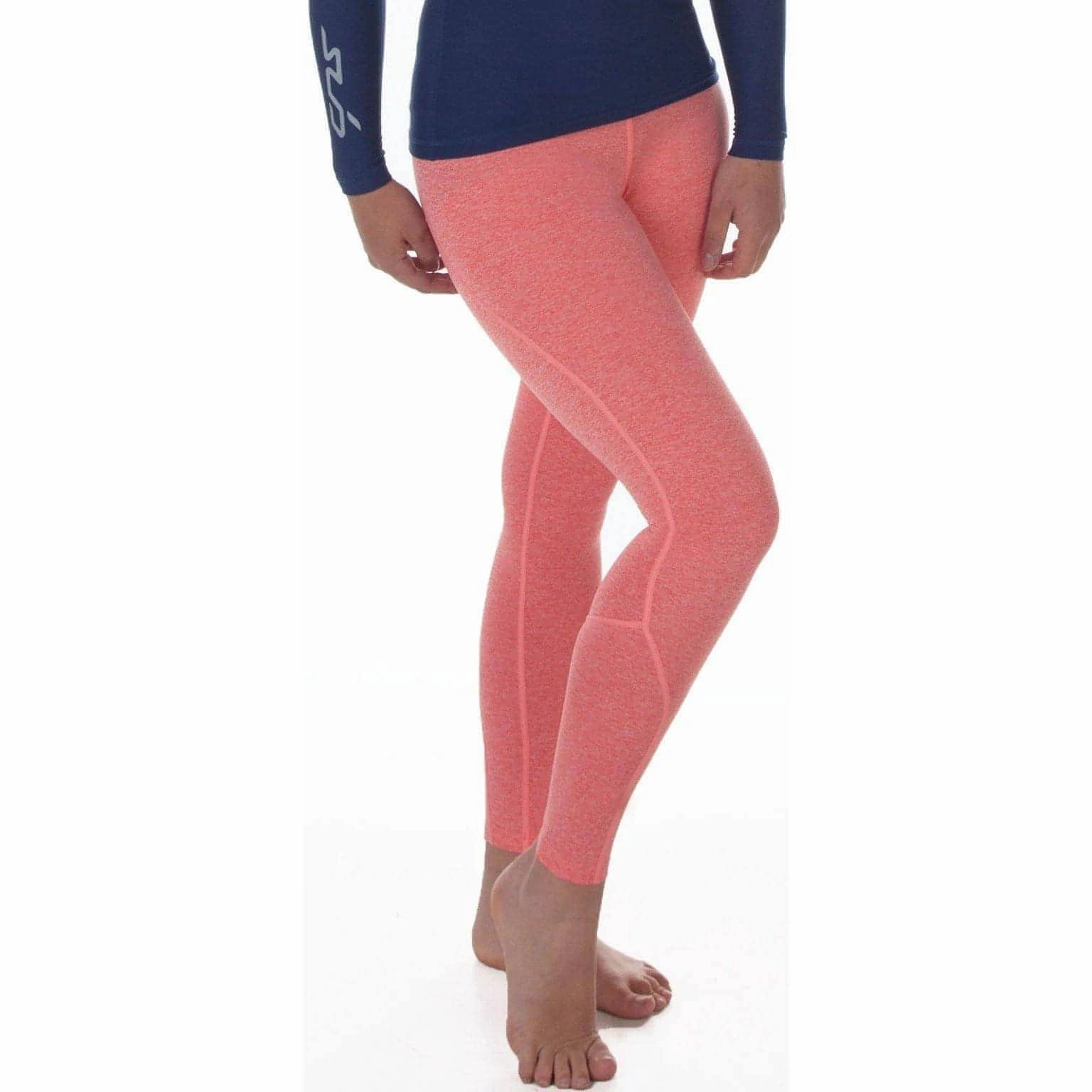 Sub Sports Cold Thermal Womens Long Running Tights - Orange Casual Stretch Fit