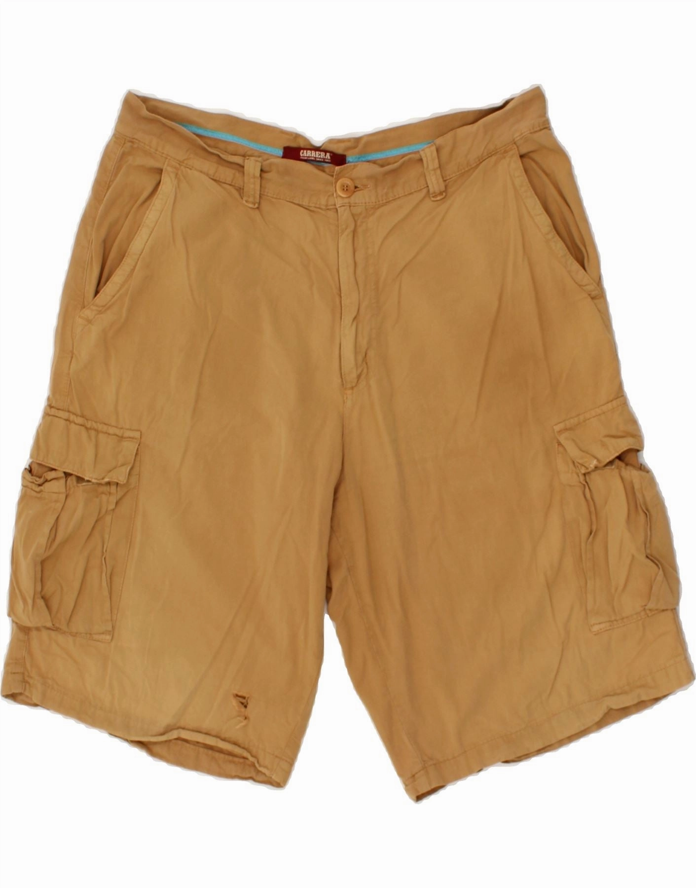 CARRERA Mens Cargo Shorts W36 Large  Brown Cotton Colorfast Treatment