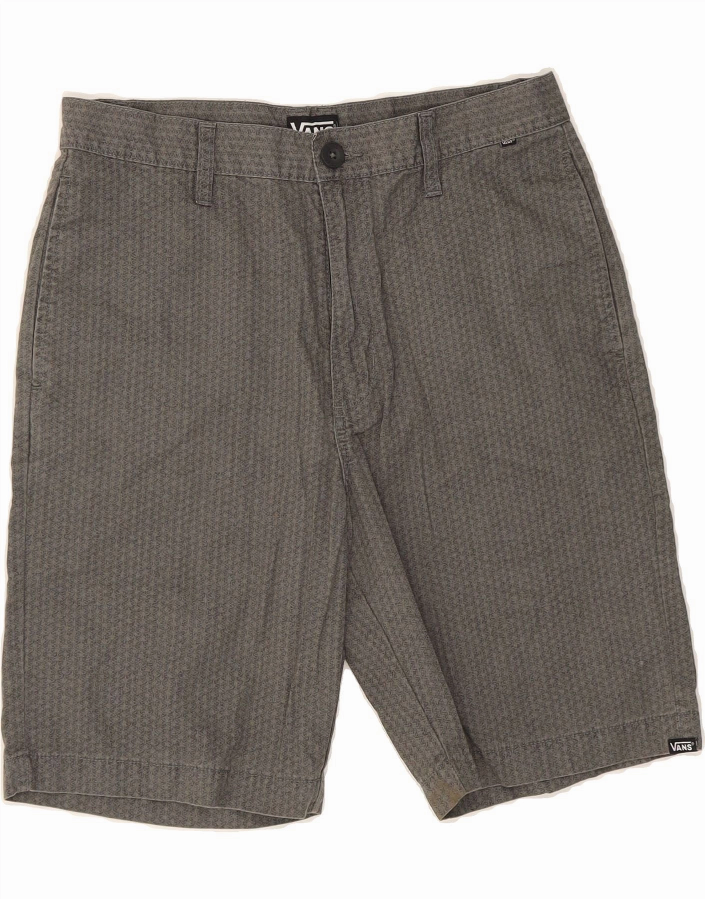 Multi Panel Construction Sporty Layer VANS Mens Casual Shorts W30 Medium Grey Spotted Cotton