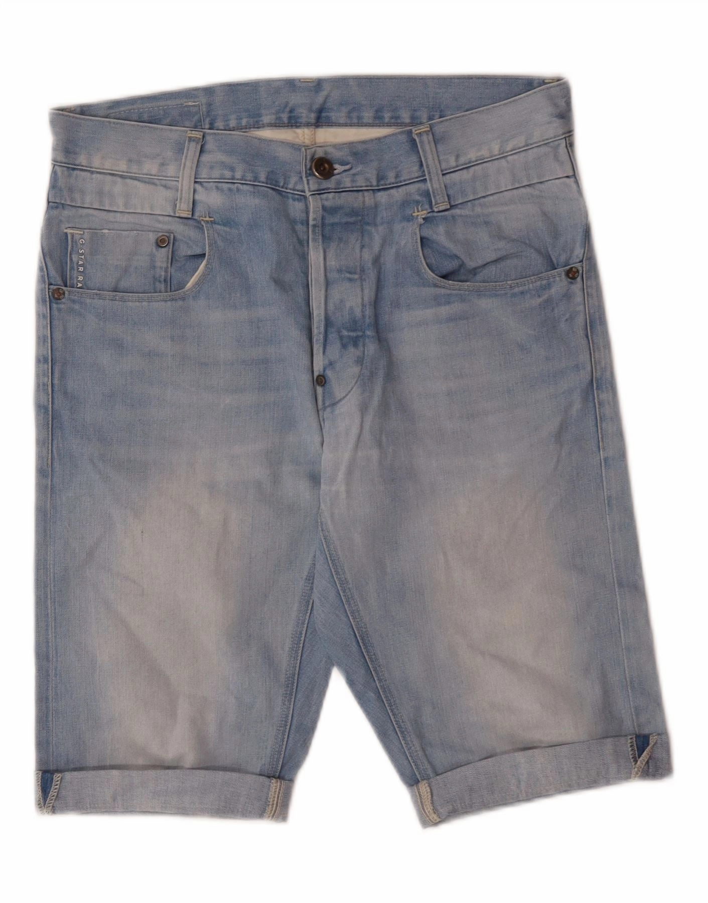 G-STAR Mens Denim Shorts W32 Medium Blue Casual Look